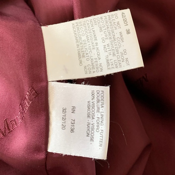 MaxMara midi camel cashmere burgundy coat - Picture 8 of 9